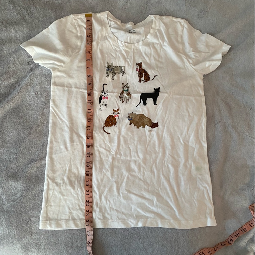 J.Crew factory women’s size S cats print short sleeve T-shirt - Picture 8 of 8